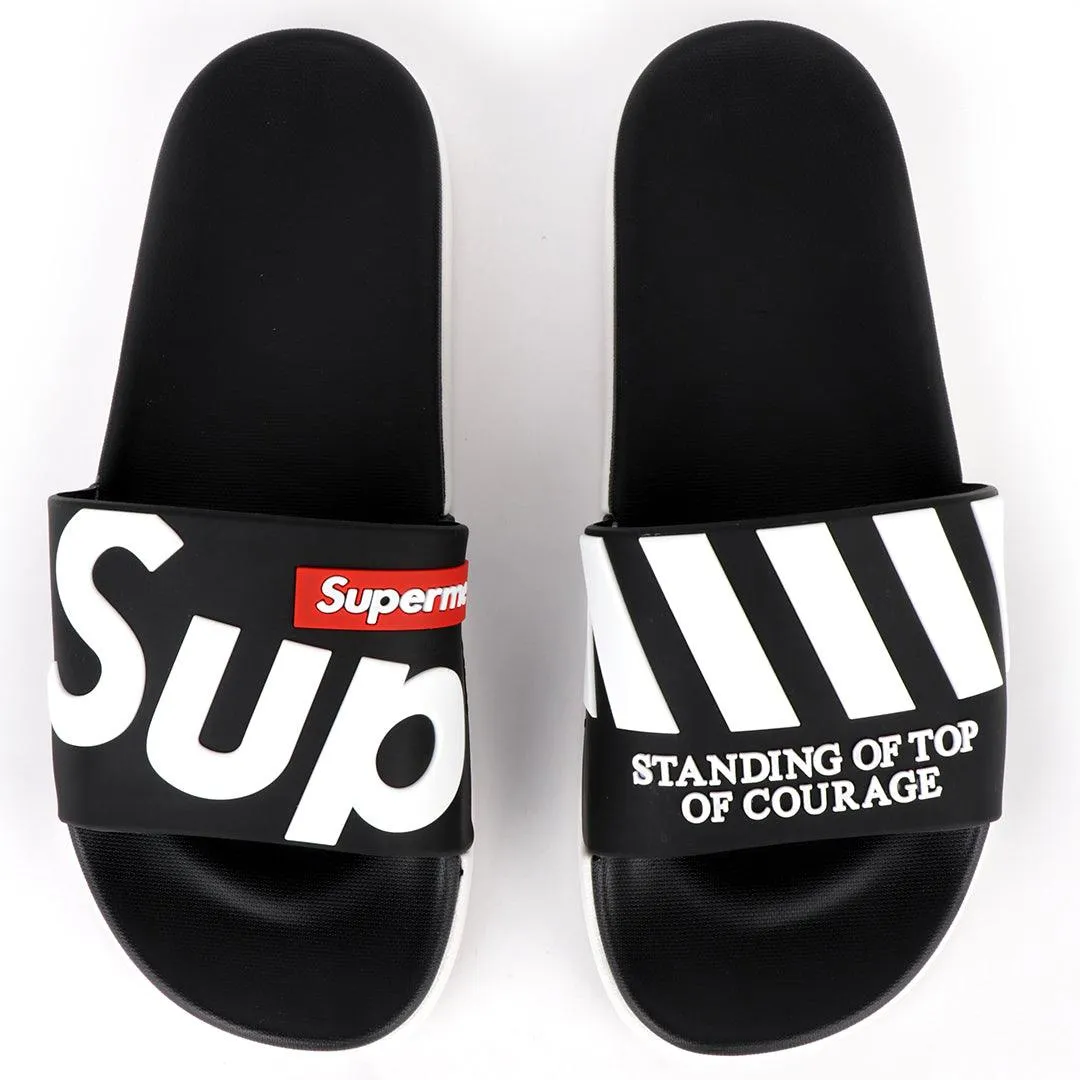 AD Sup Standing Courage Breathable Men's Slide-Black White