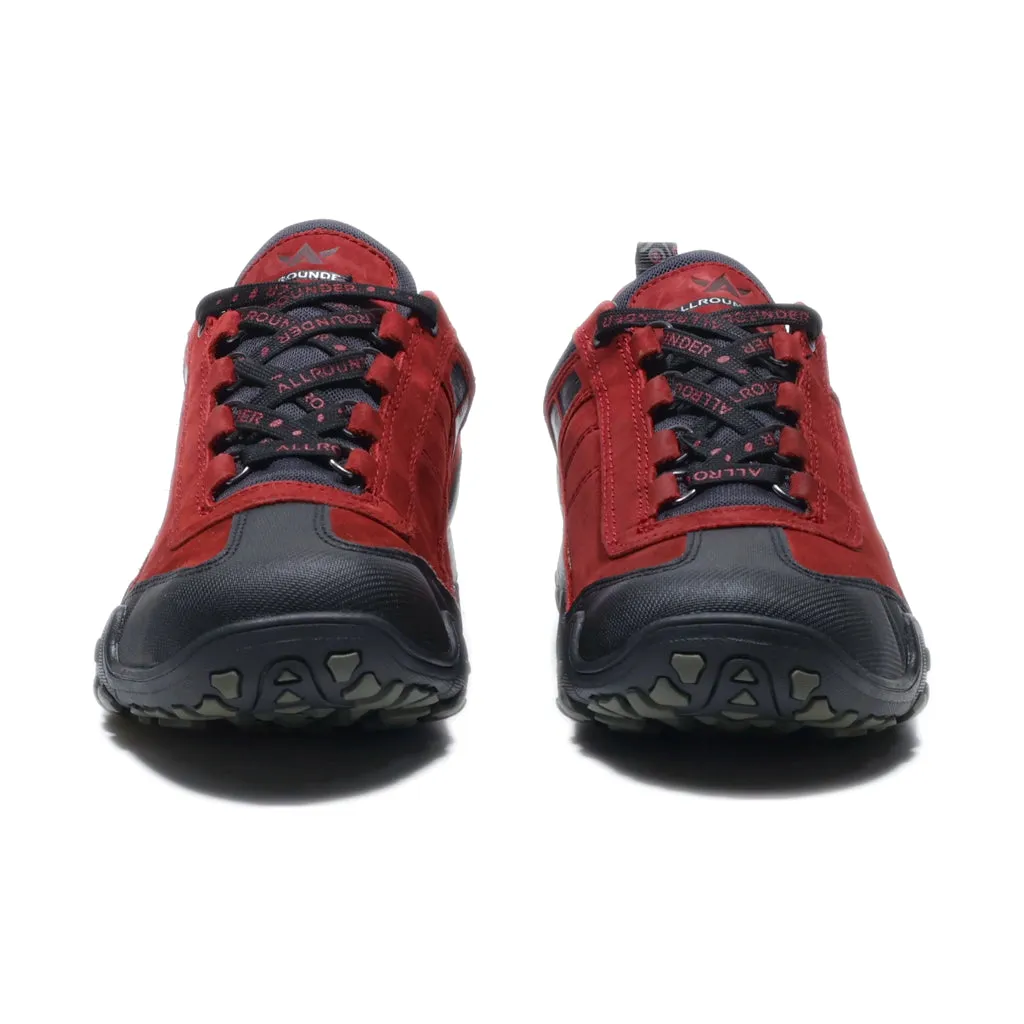 Allrounder Sport Shoes Suede Red Colour For Women