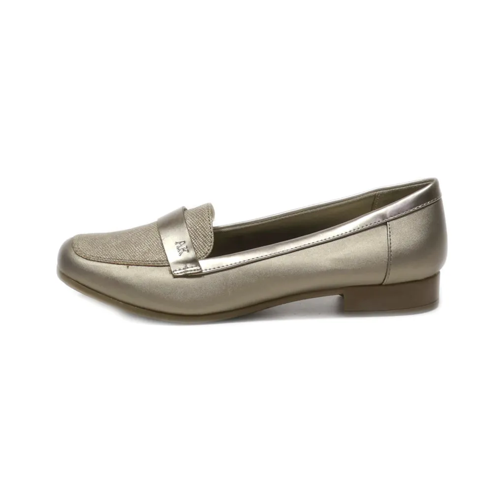 Anne Klein Loafers Leather Silver Colour For Women