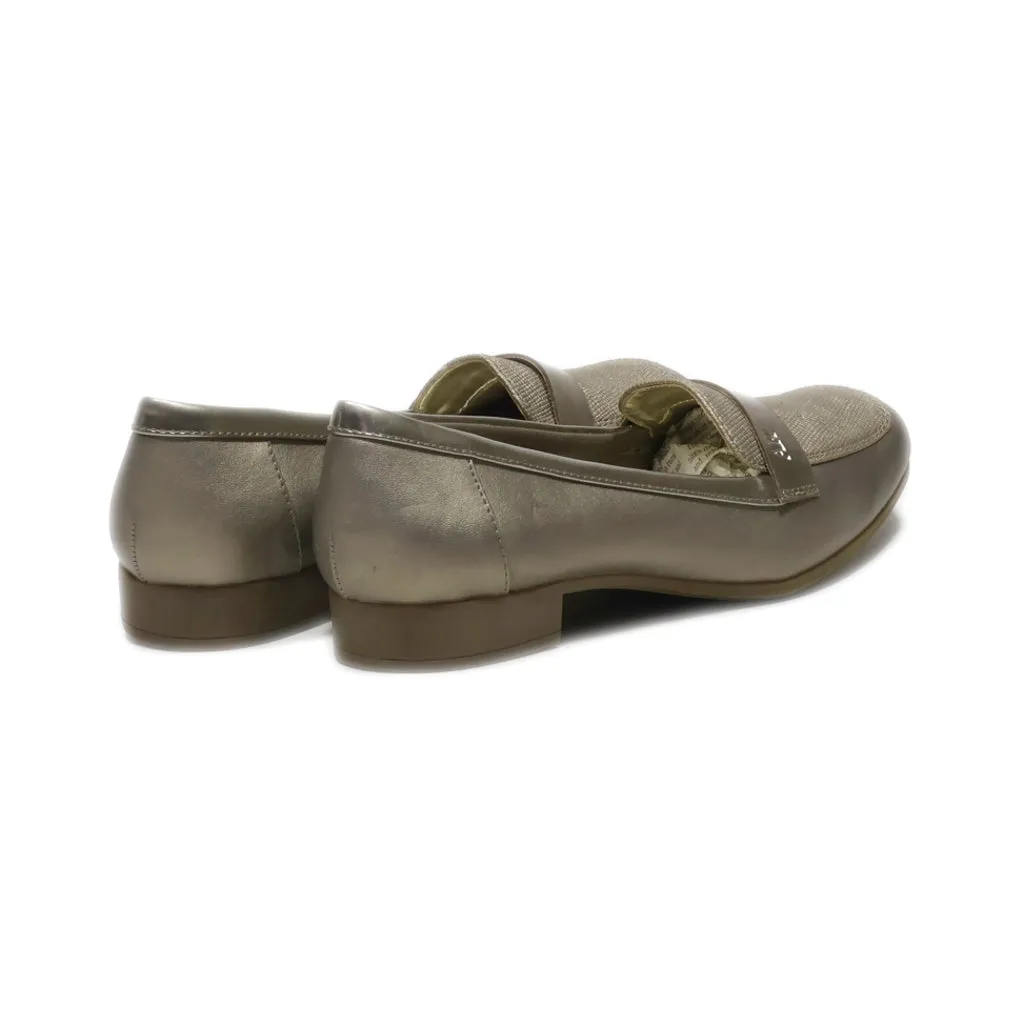 Anne Klein Loafers Leather Silver Colour For Women