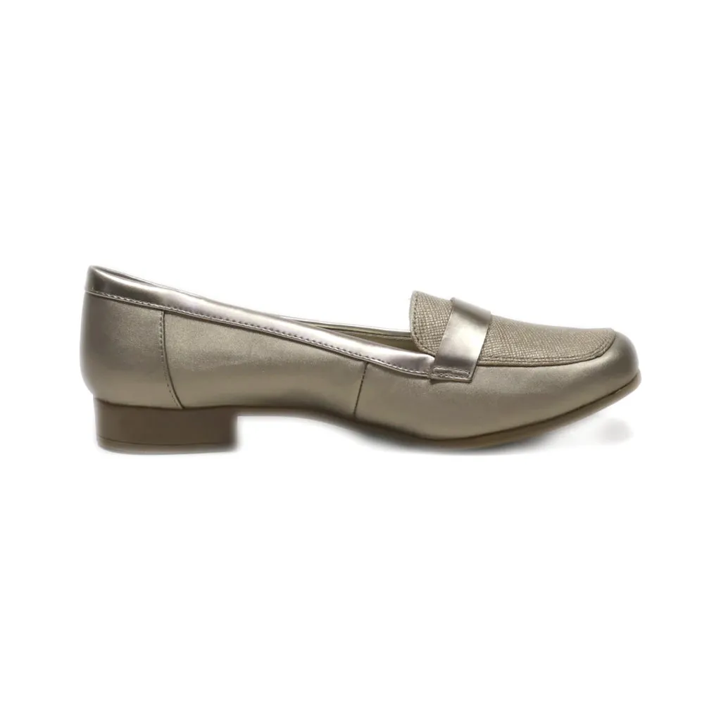 Anne Klein Loafers Leather Silver Colour For Women