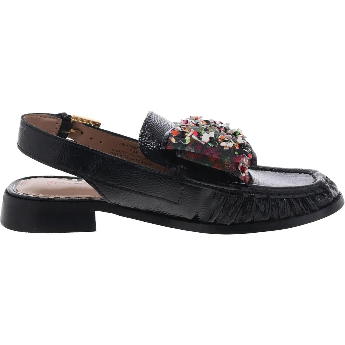 Betsey Johnson Womens Breyer Patent Floral Slingbacks