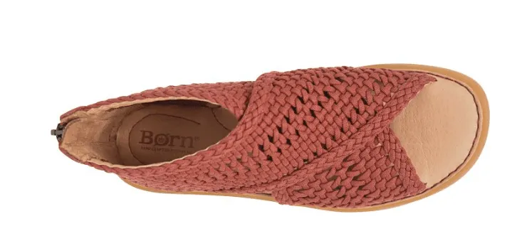 Born Women's Iwa Mac Rust Knit Fabric Sandals BR0046680-RST