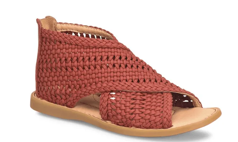 Born Women's Iwa Mac Rust Knit Fabric Sandals BR0046680-RST