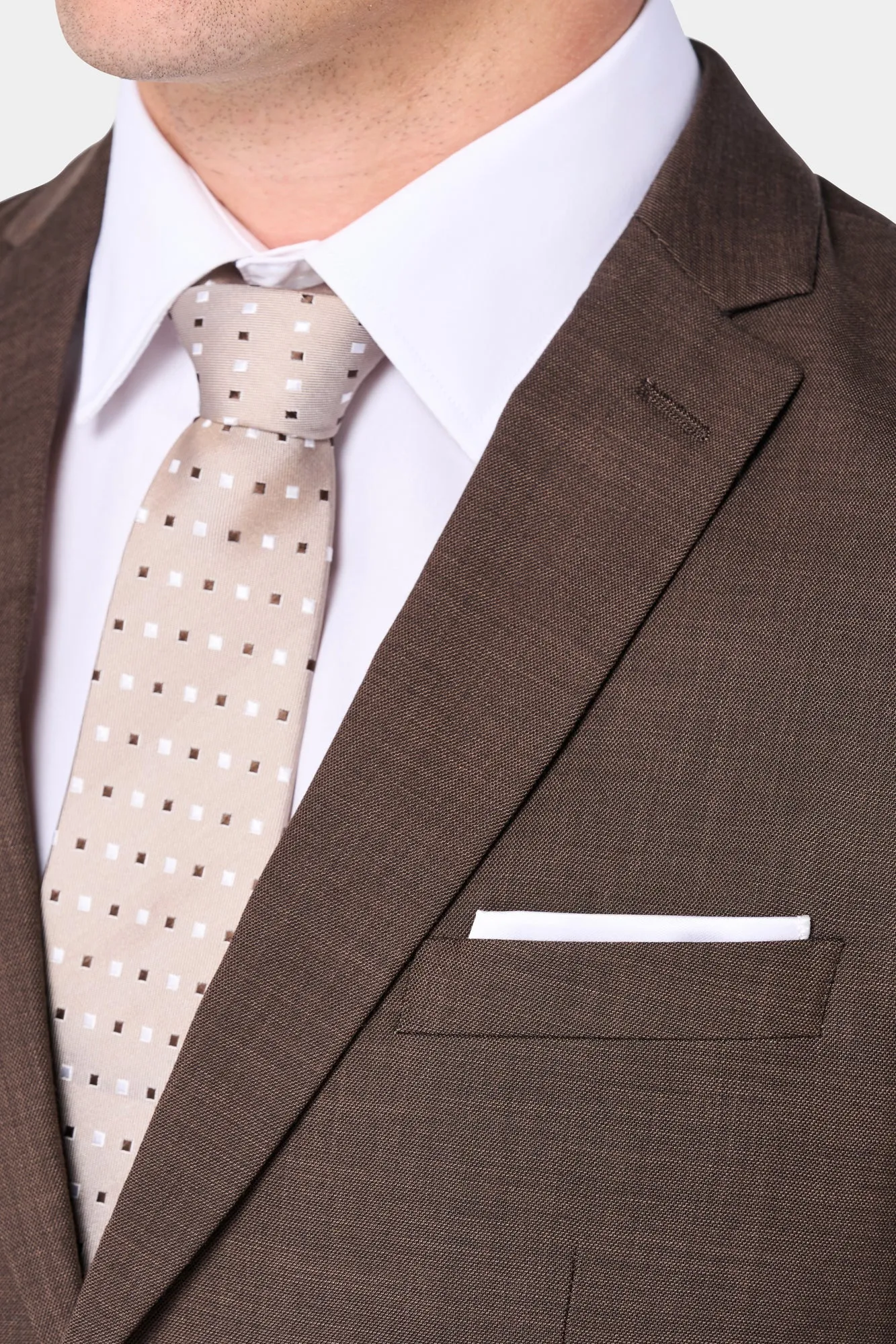 Brown Sharkskin 2 Button Suit