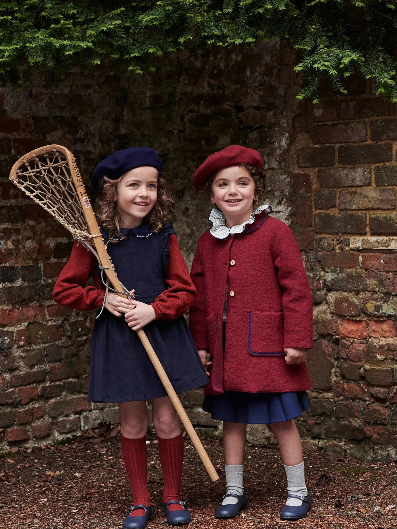 Burgundy Henrietta Girl Coat