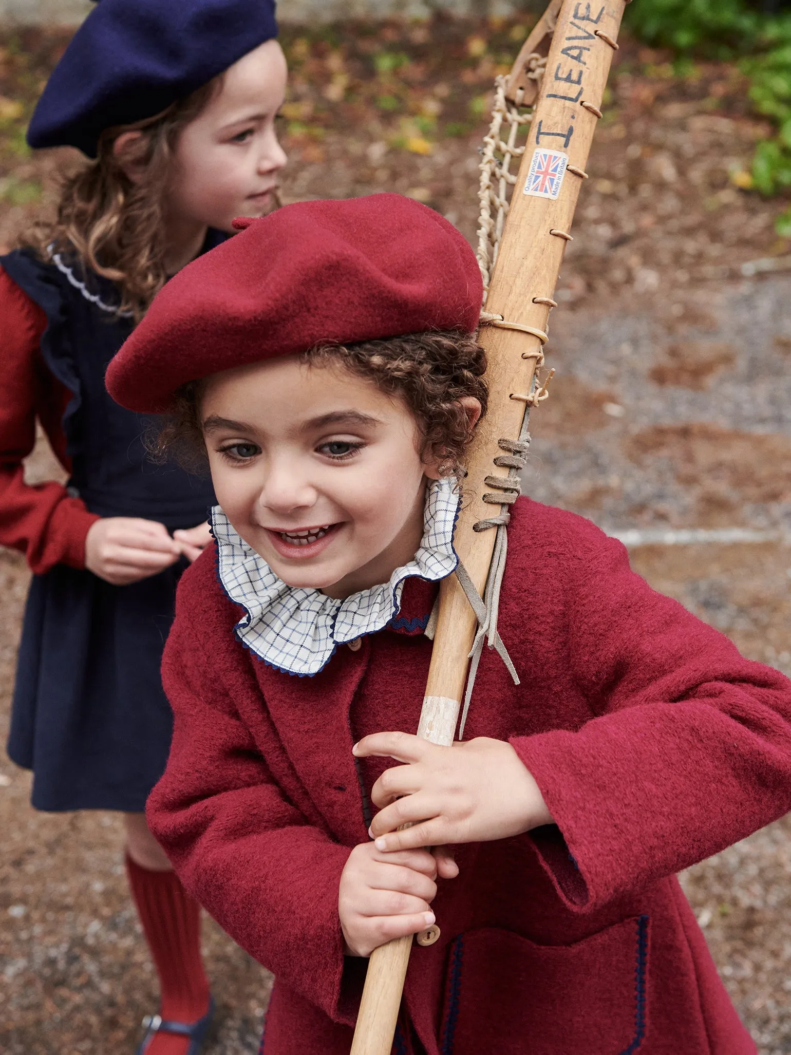 Burgundy Henrietta Girl Coat