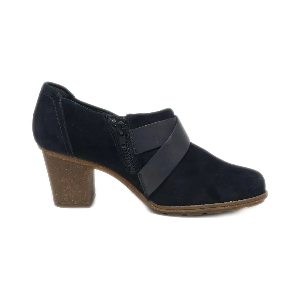 Clarks High-Heel Shoes Suede Black Colour For Women