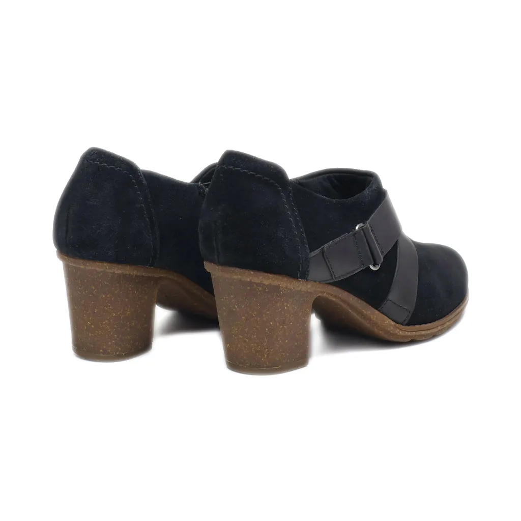 Clarks High-Heel Shoes Suede Black Colour For Women