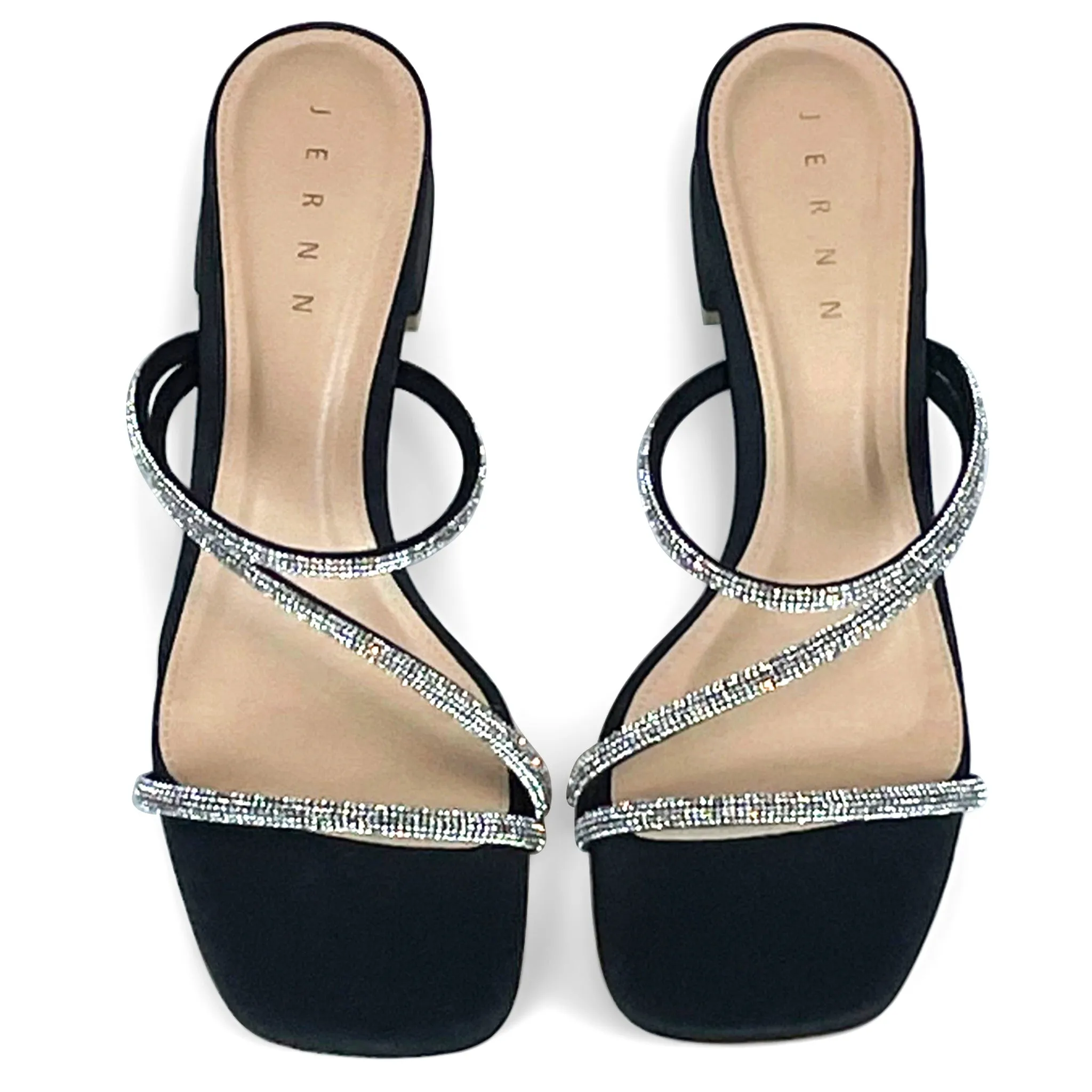 Diva low diamond embellished heels