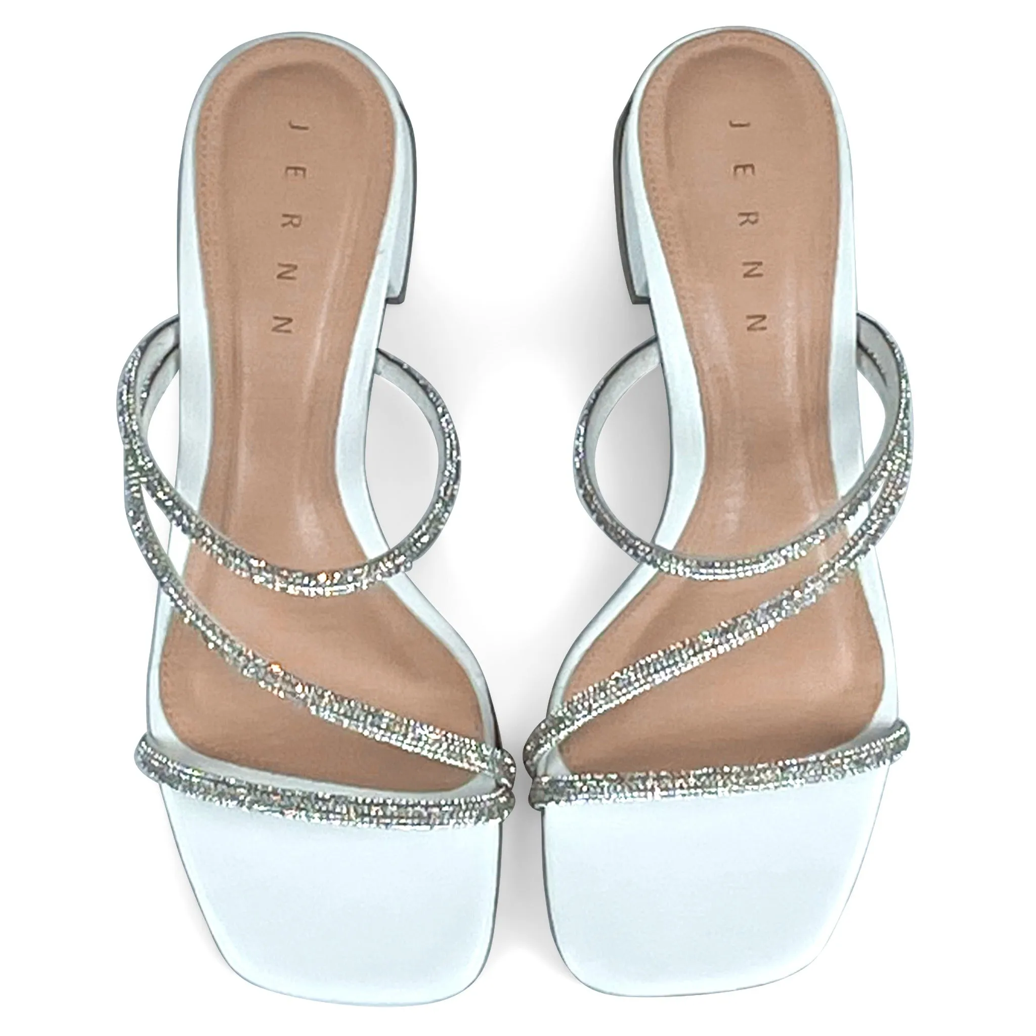 Diva low diamond embellished heels