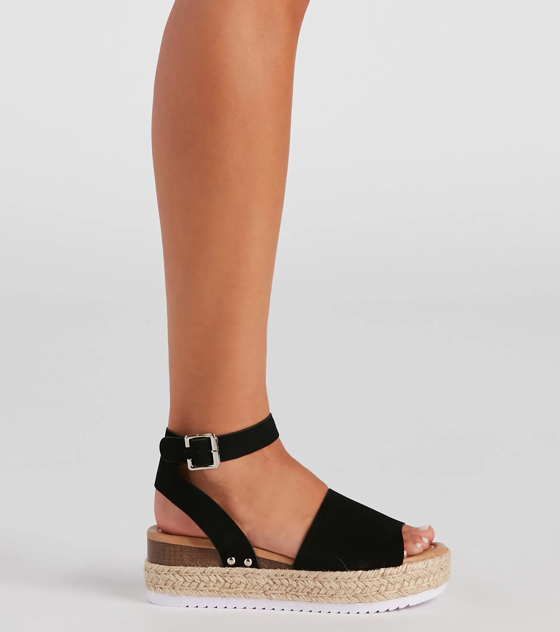 Effortless Nubuck Espadrille Sandals