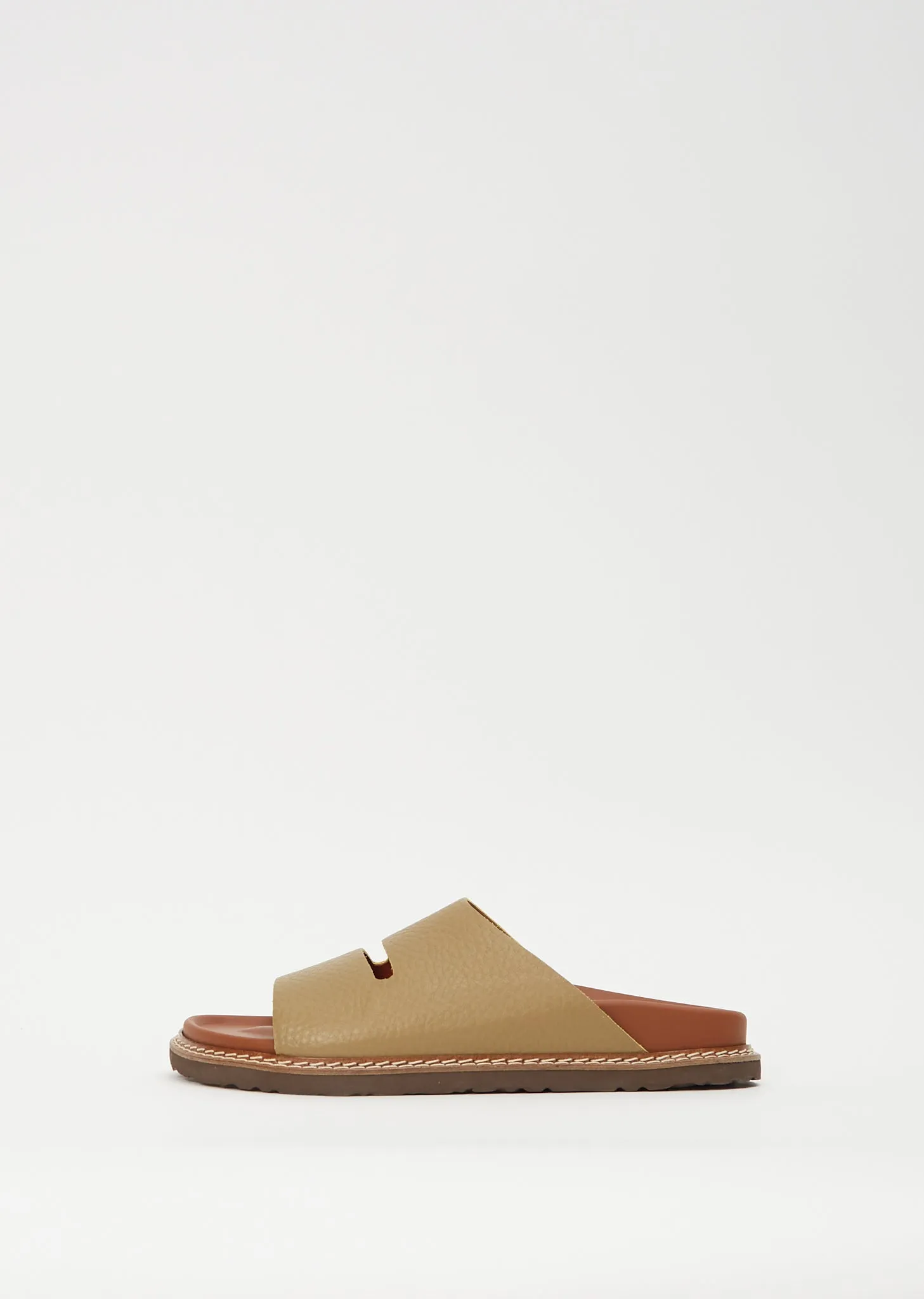 Fabia Leather Slip On — Lentil