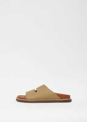 Fabia Leather Slip On — Lentil