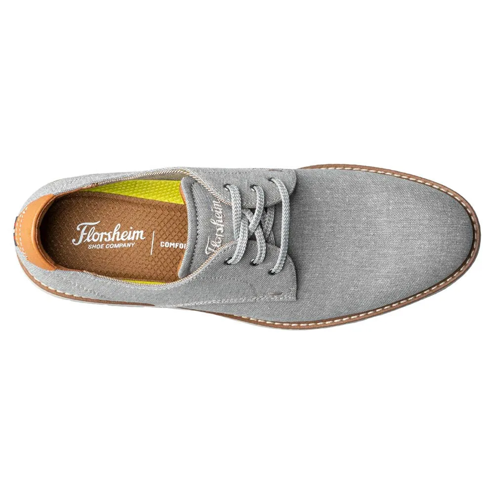 Florsheim VIBE Canvas Plain Toe Gray Oxford Shoes