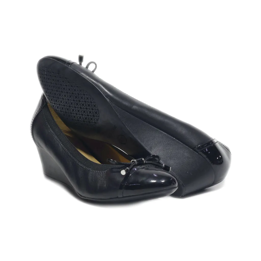 Geox Wedge Shoes Leather Black Colour For Women