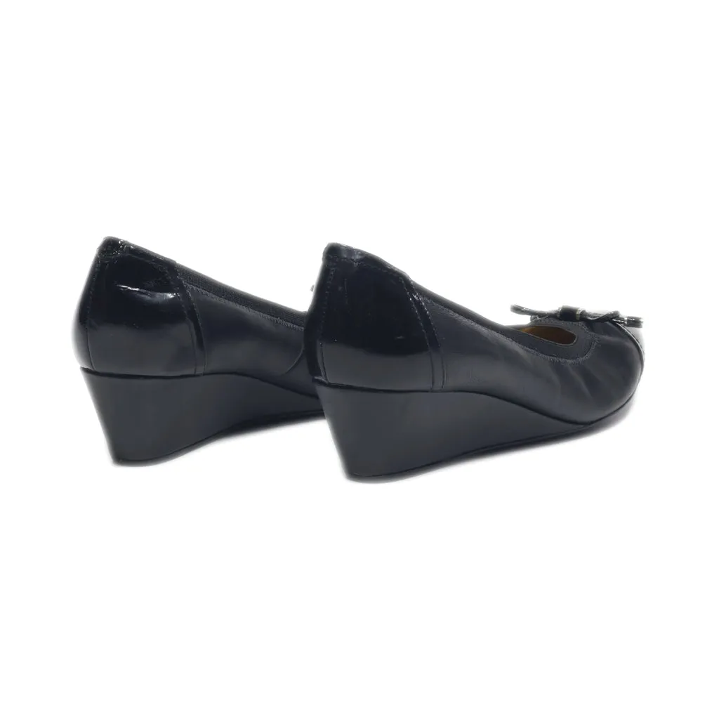 Geox Wedge Shoes Leather Black Colour For Women