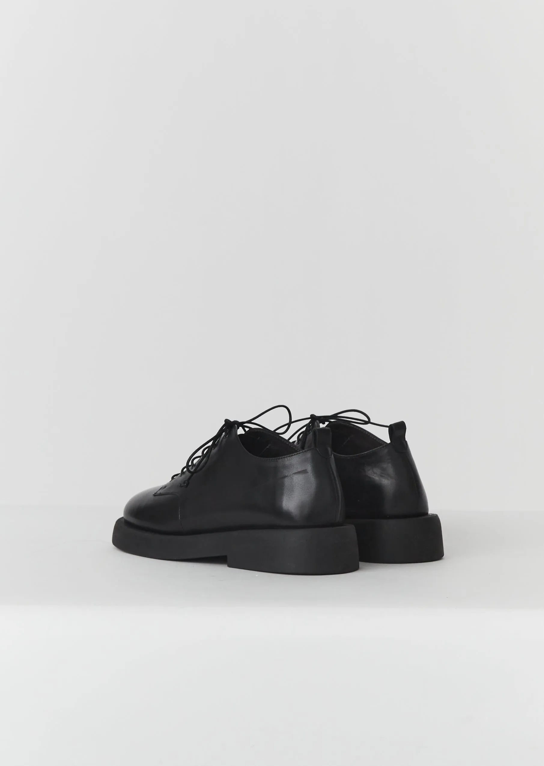 Gommello Lace Up Derbies — Black