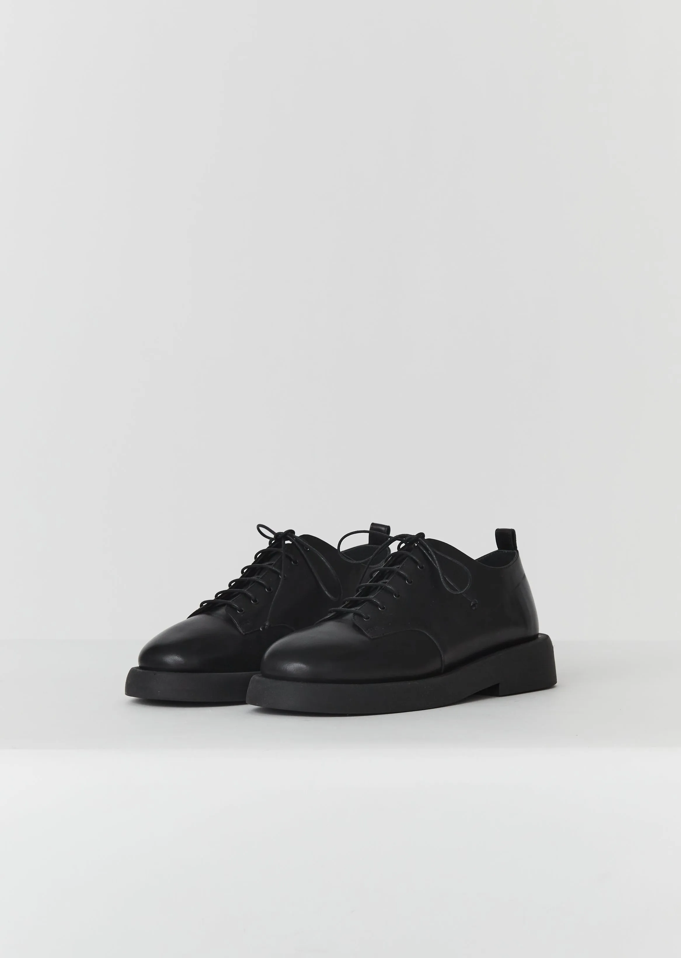 Gommello Lace Up Derbies — Black