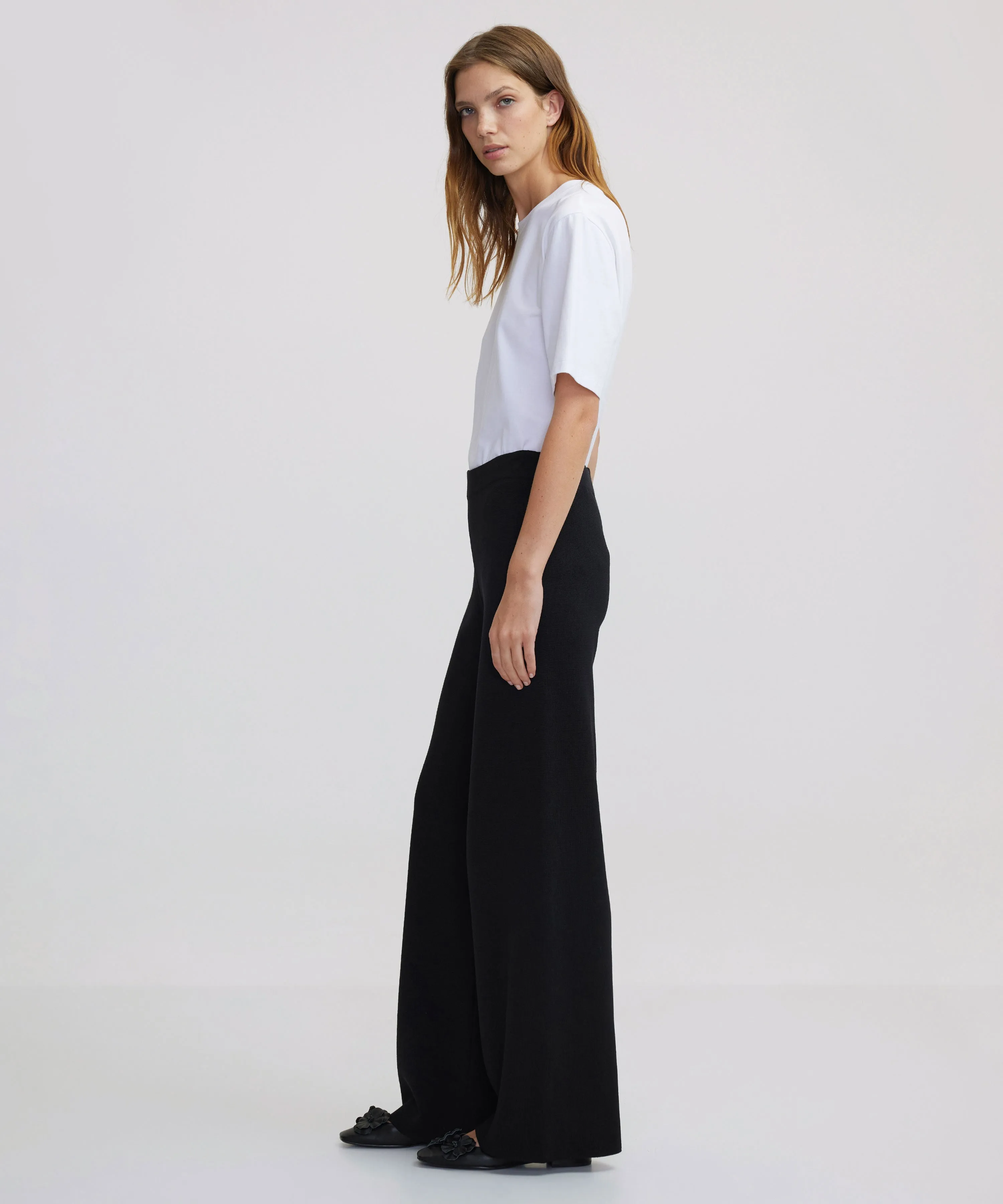 Ipekyol Wide Leg Fit Knitted Trousers Black