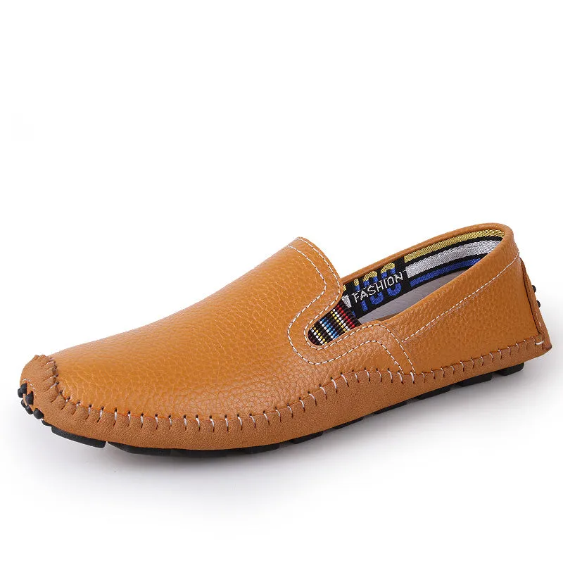 Men Hand-Stitched Urban Chic Slip On Loafers Drive Walking Shoes | 9898