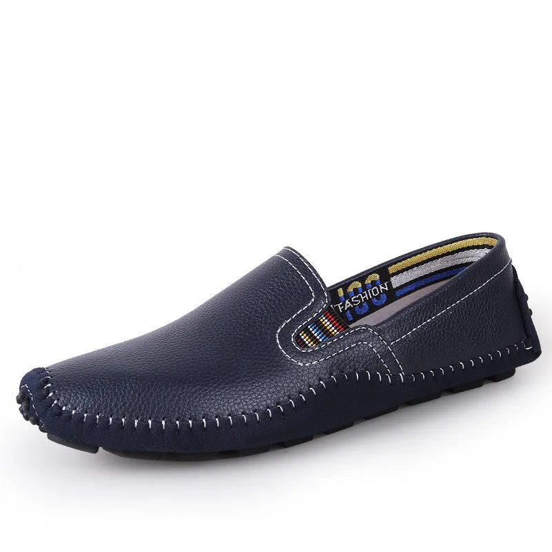 Men Hand-Stitched Urban Chic Slip On Loafers Drive Walking Shoes | 9898