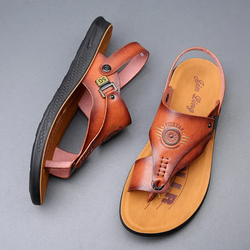 Men’s Dual-Use Non-Slip Sandals | Wear-Resistant Driving & Casual Footwear”