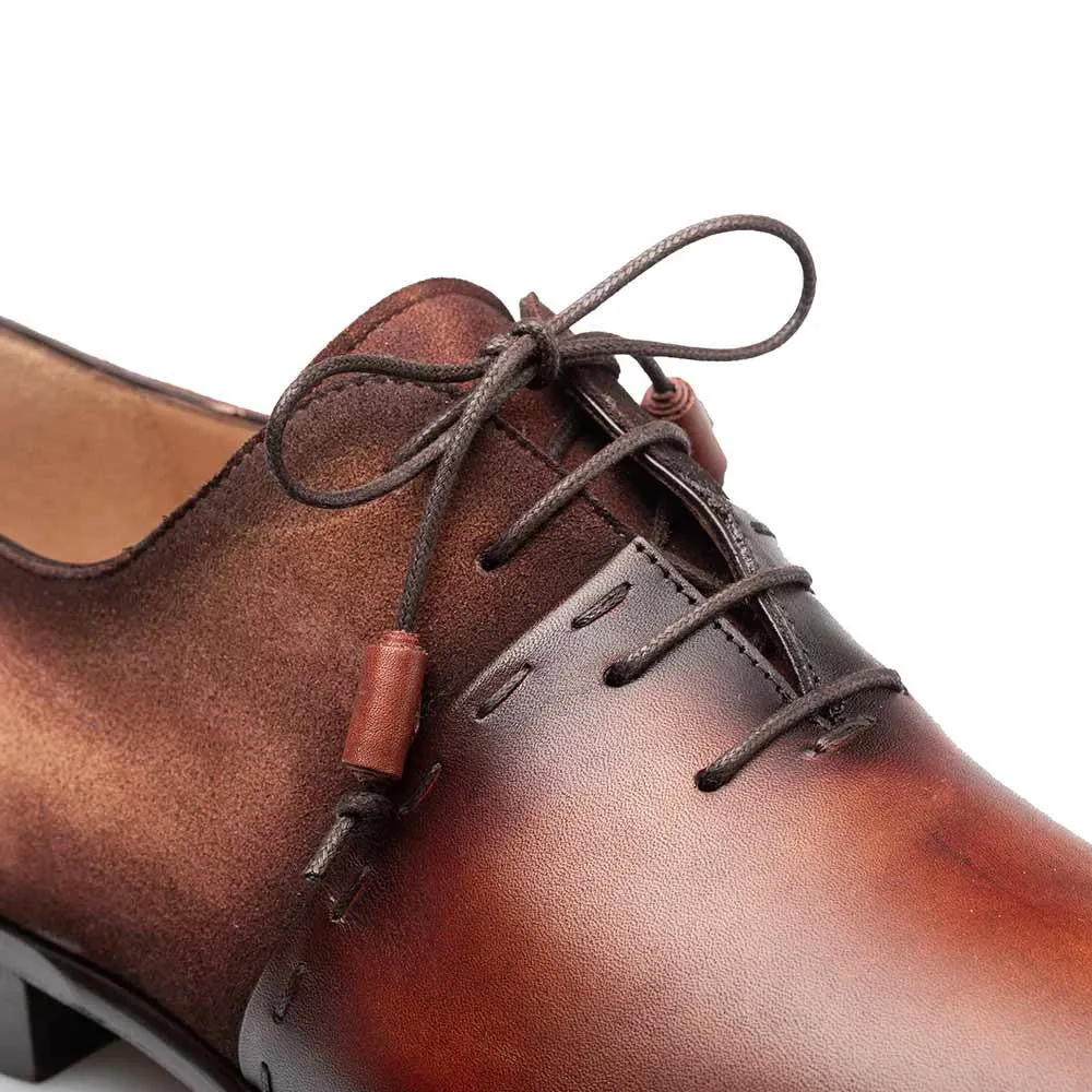 Mezlan Colomer Cognac/Rust Calf/Suede Oxford Shoes