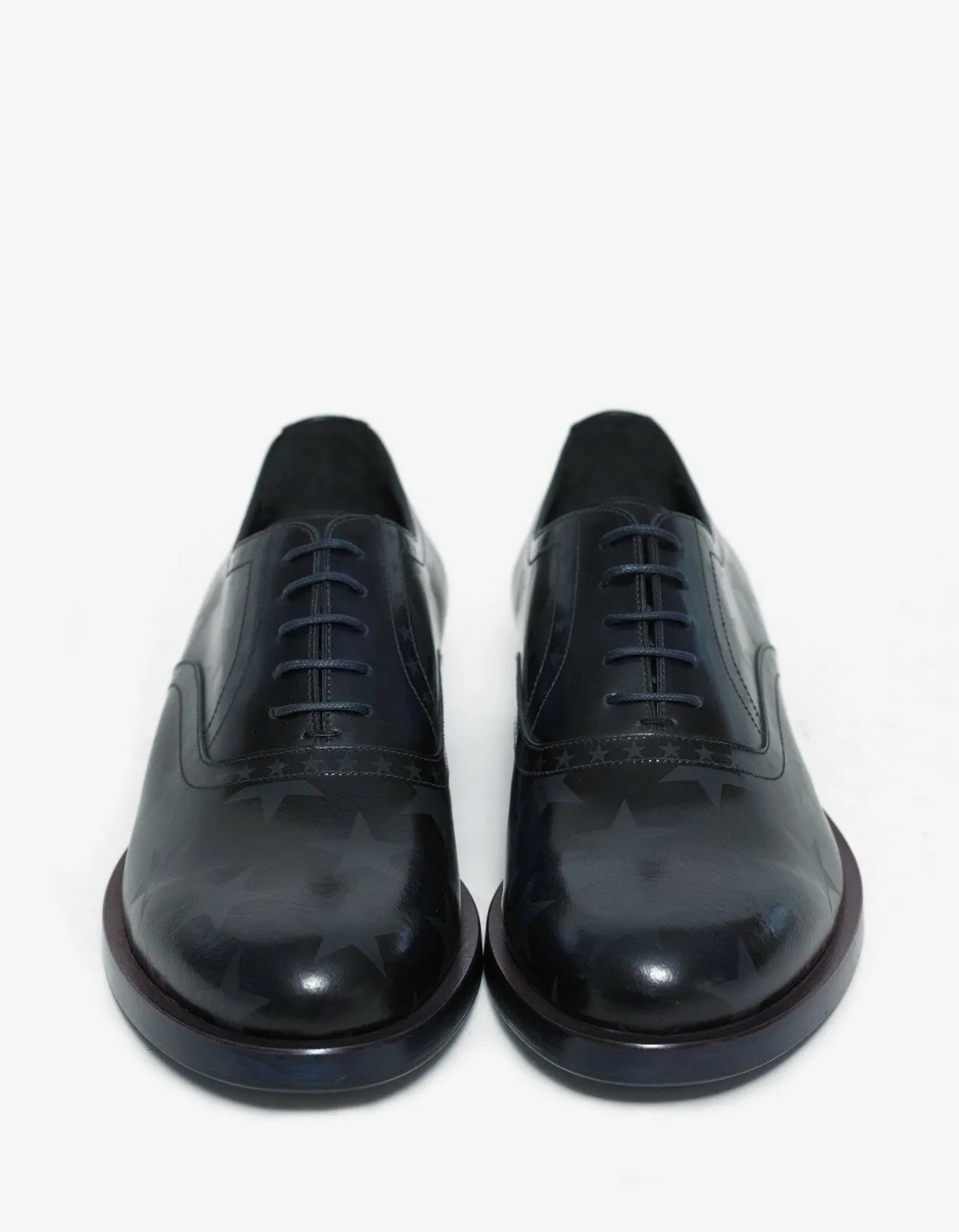 Midnight Blue Star Print Oxford Shoes