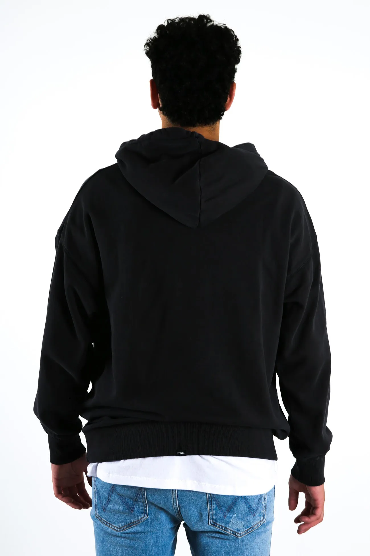 Minimal Thrills Slouch Pull On Hood Heritage Black