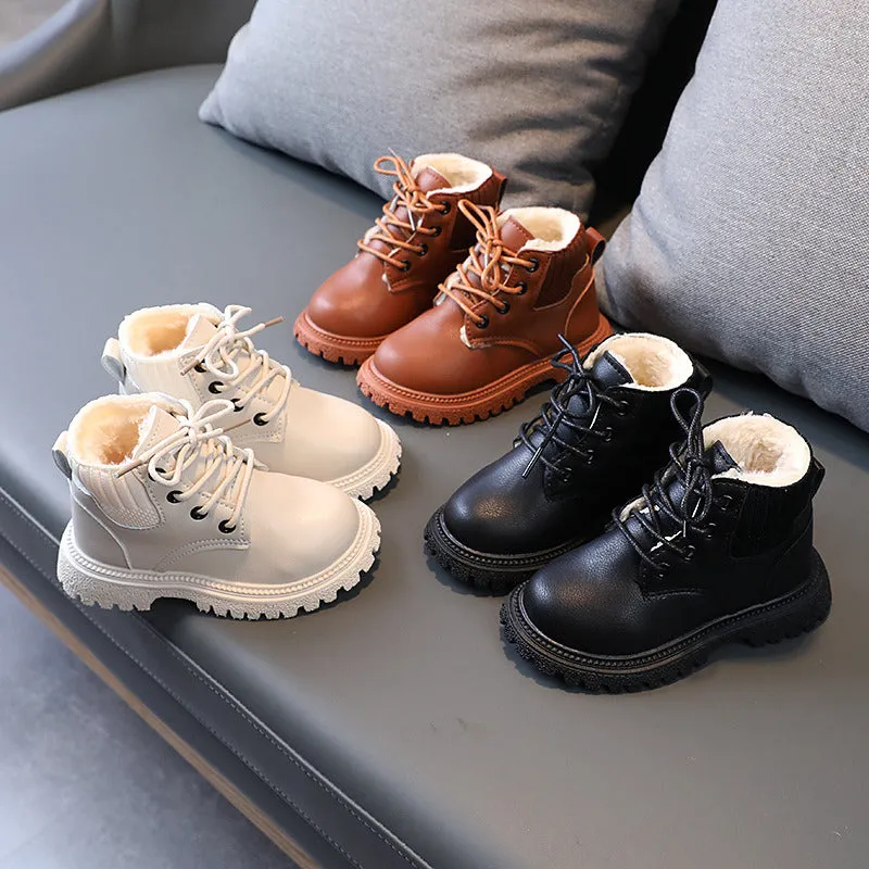 New Style Children's Snow Boots Girls Boys Plush Short Boots