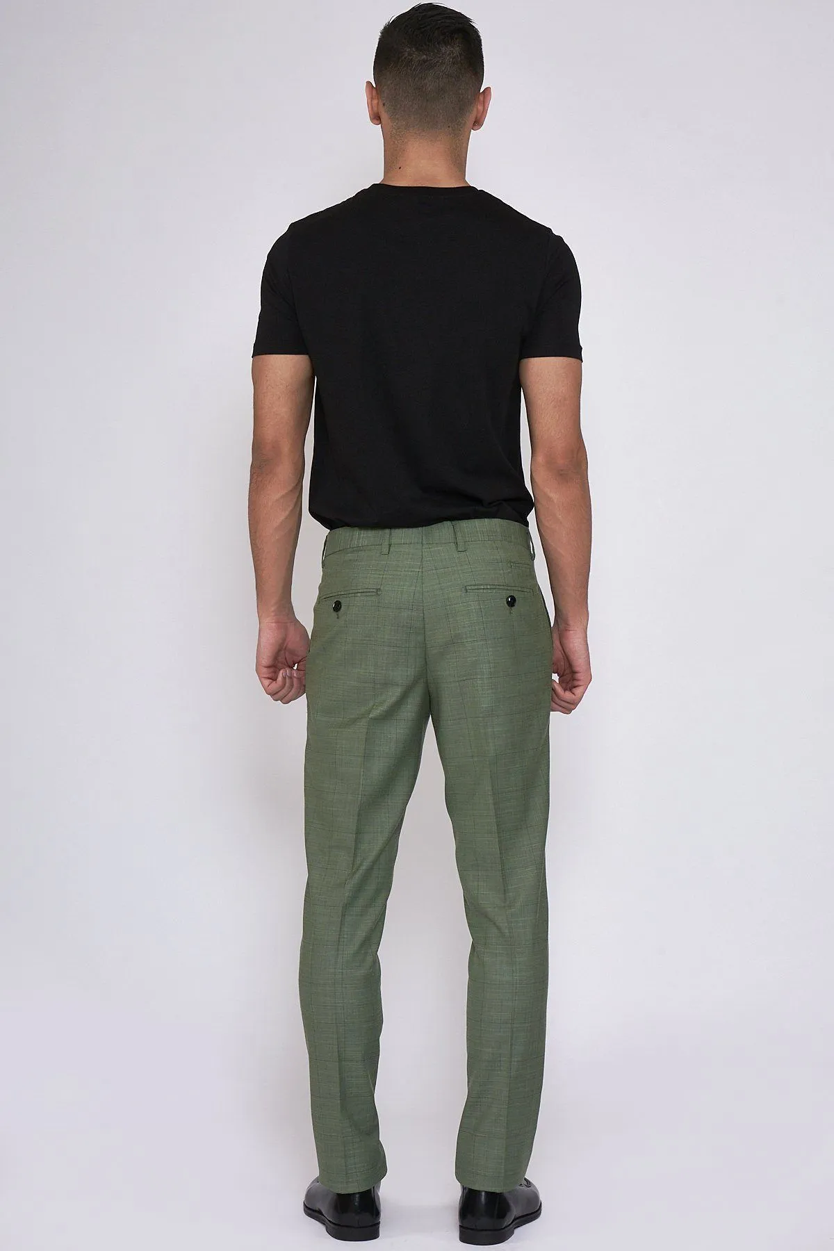 SID - Moss Green Check Trousers