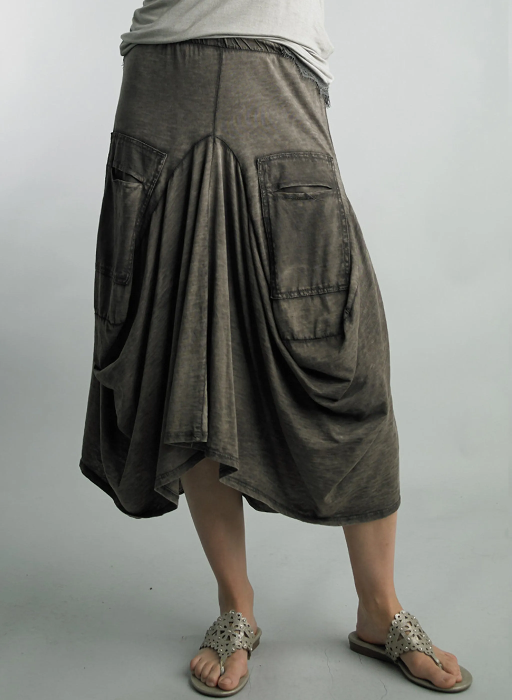 Tempo Paris - Cotton Skirt - Fango