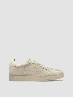 THE ANSWER 107 - Off White Nubuck Low Top Sneakers