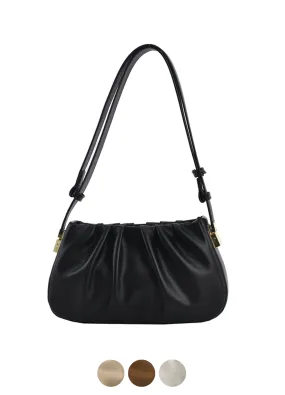 Trixy Women's Leather Pleated Handbag