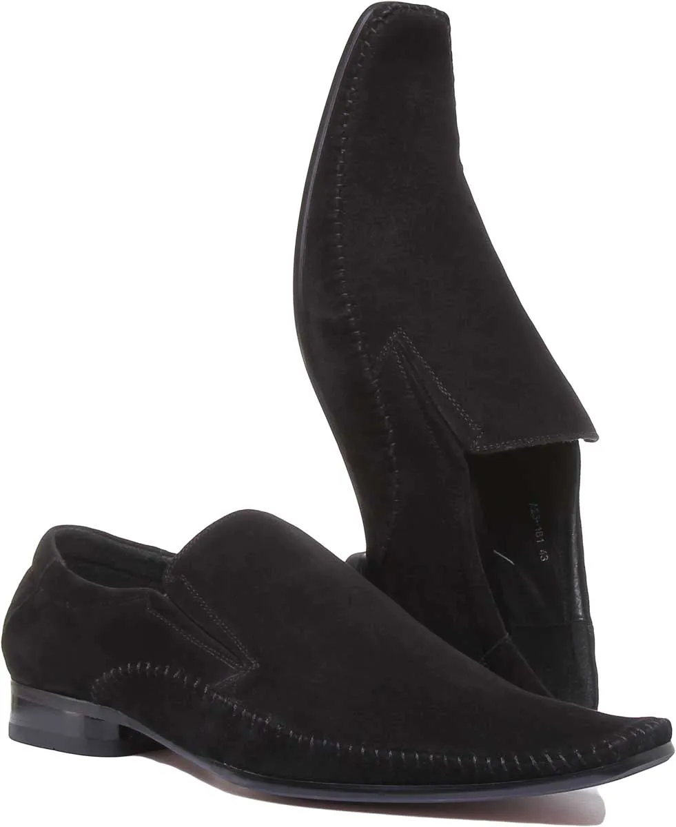 Unbranded A25-181 In Black Suede For Men