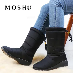 Winter Women Boots Female Waterproof Warm Botas Mujer Elastic Band