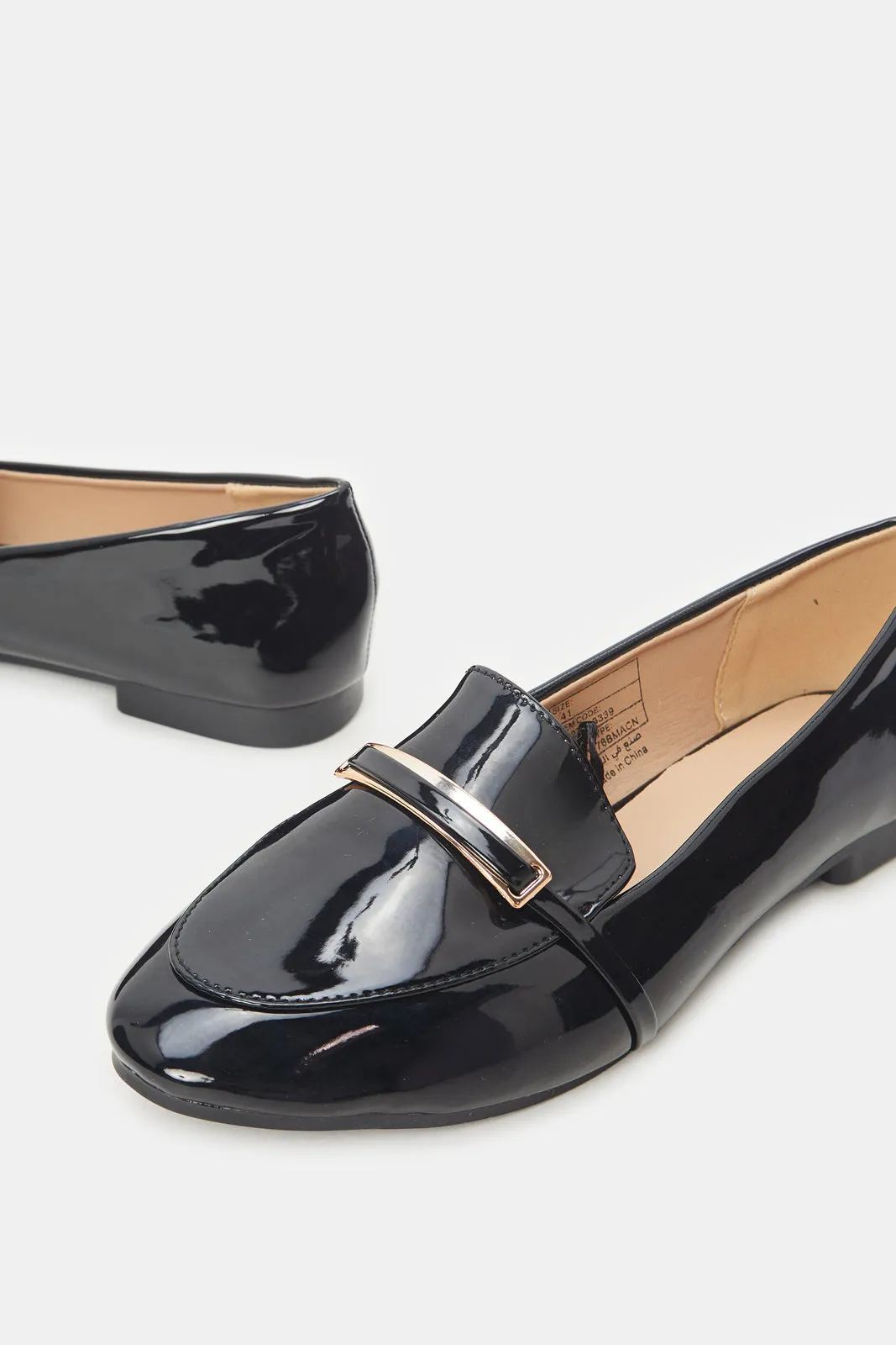 Women Black Patent Loafer